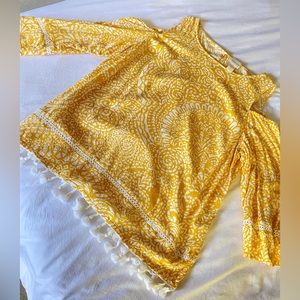 Chico’s Yellow Paisley Top